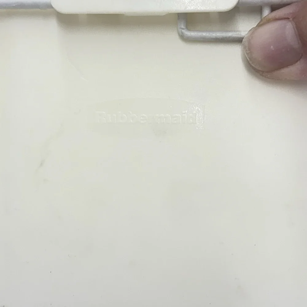 Vintage White Rubbermaid Dish Drainer Drying Rack Coated Wire 12.5